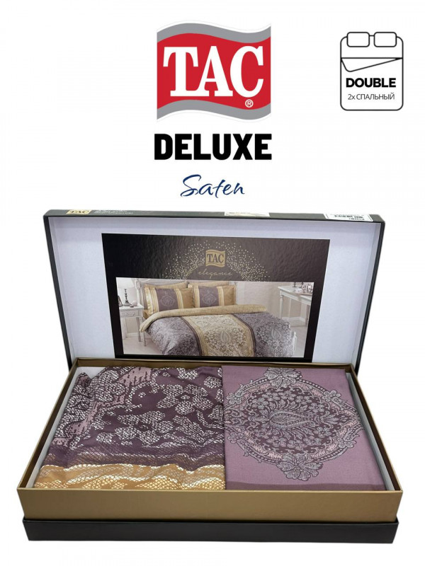 Tac Damas bej Deluxe saten | Постельное белье сатин делюкс